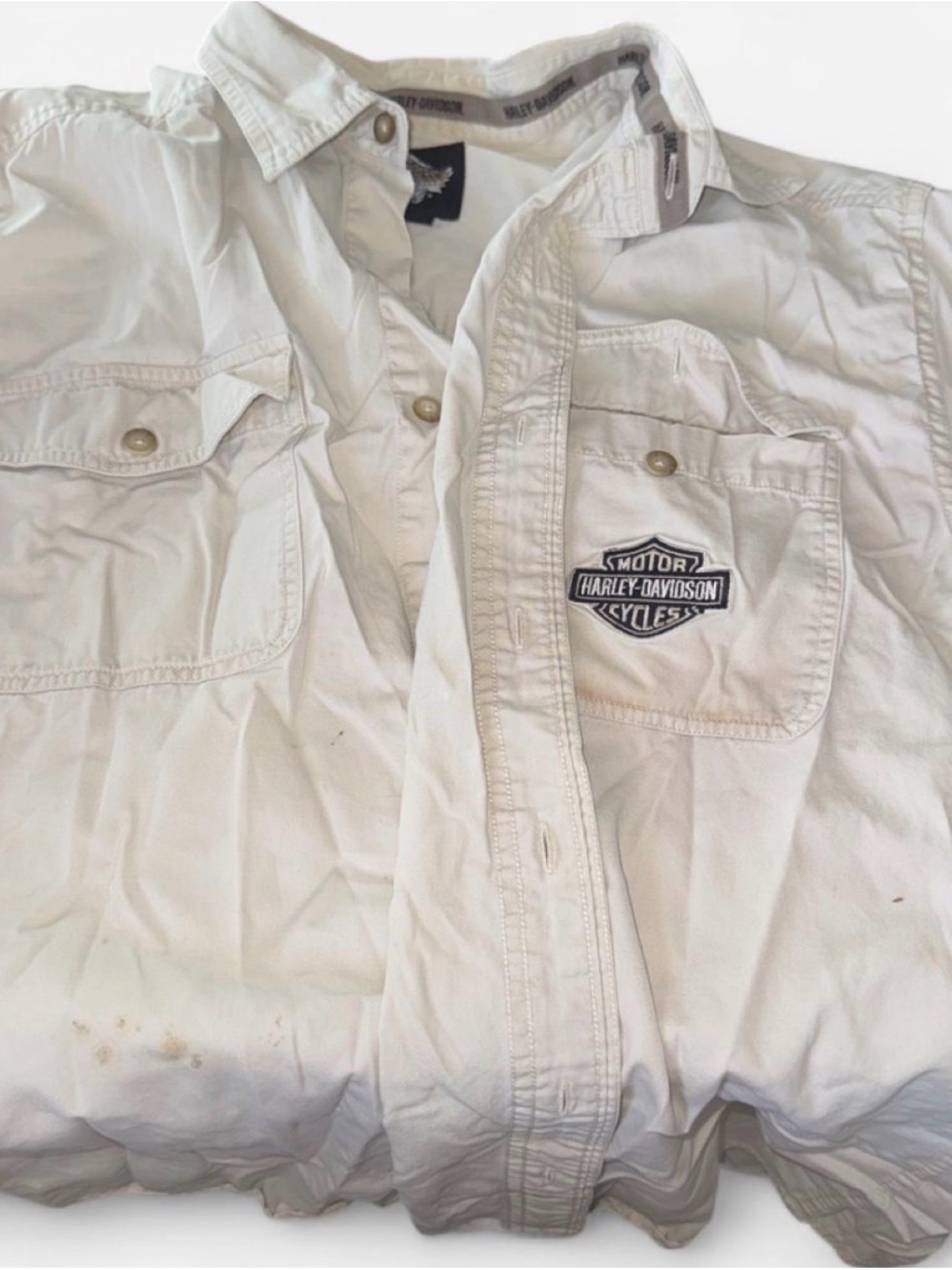 Off White Harley Davidson Button Up Shirt